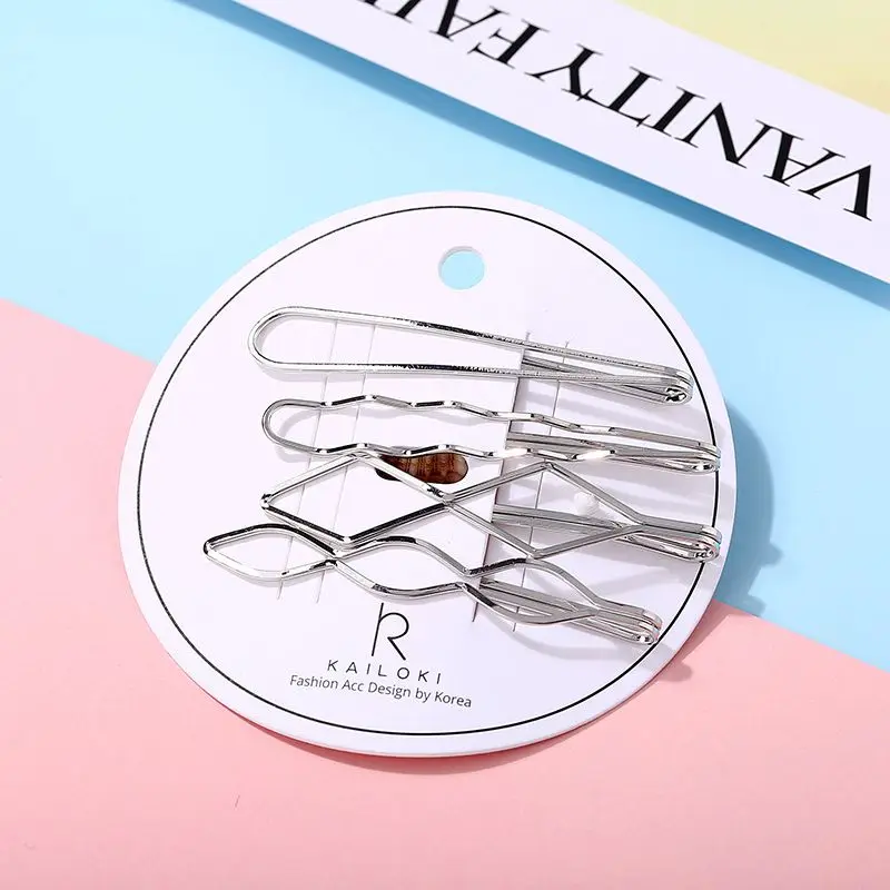US Warehouse Hair Pins Women Geometric Bows Pearl Flower Clips Retro Simple Alloy Inlaid Hairpin Set accesorios mujer | Украшения и