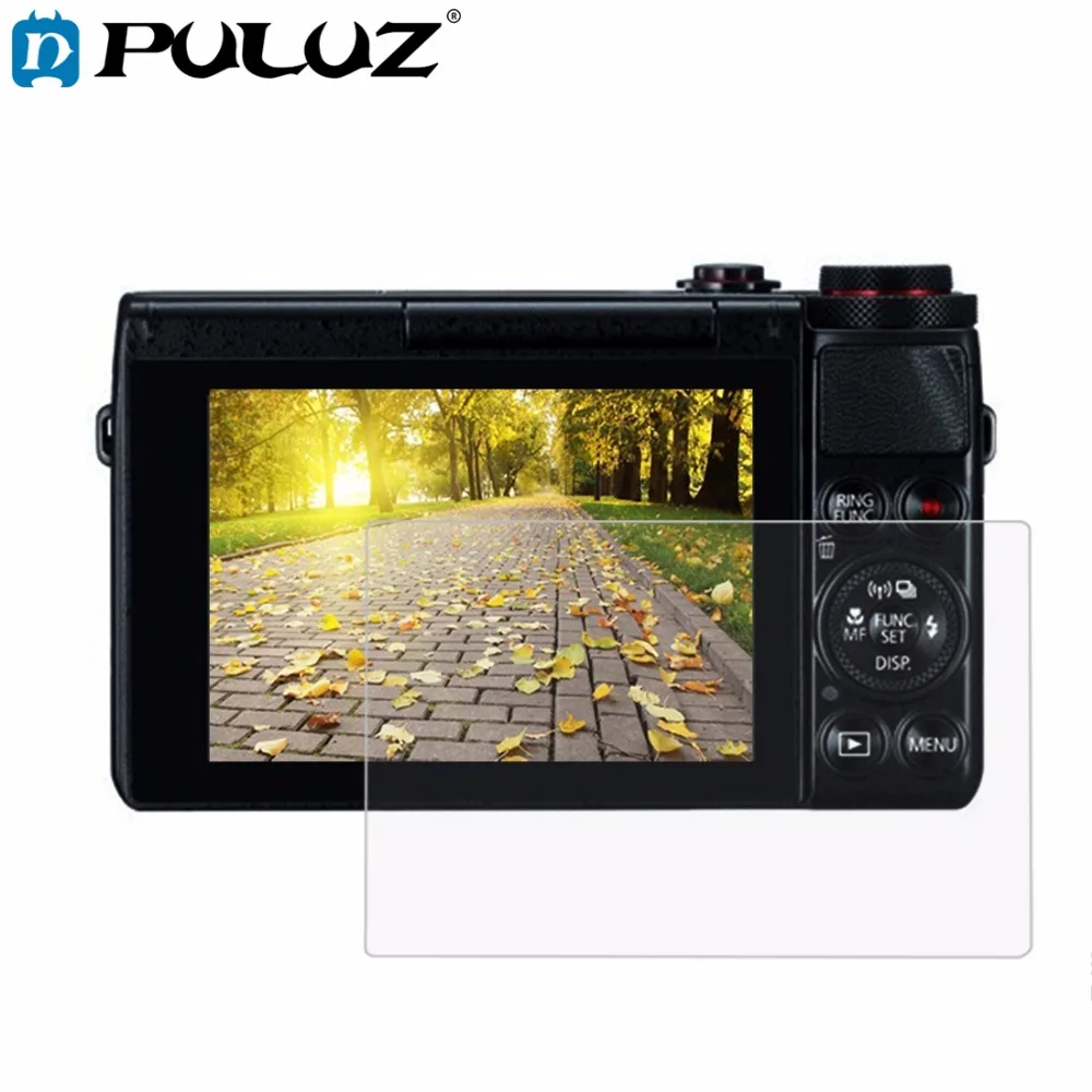 

PULUZ 2.5D Curved Edge 9H Surface Hardness Camera Tempered Glass LCD Screen Protector Glass Film for Canon G7X G9X G5X