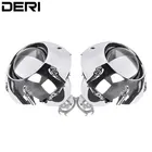 Модифицированный мини-биксеноновый проектор для фар 2,5 дюйма, комплект линз для автомобильных фар + Серебристые кожухи, H1, H4, H7, Стайлинг автомобиля