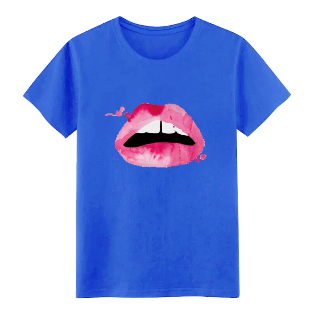 Men's Lips/Gap t shirt Printing tee Euro Size S-3xl Standard Anti-Wrinkle New Style summer slim Мужская одежда