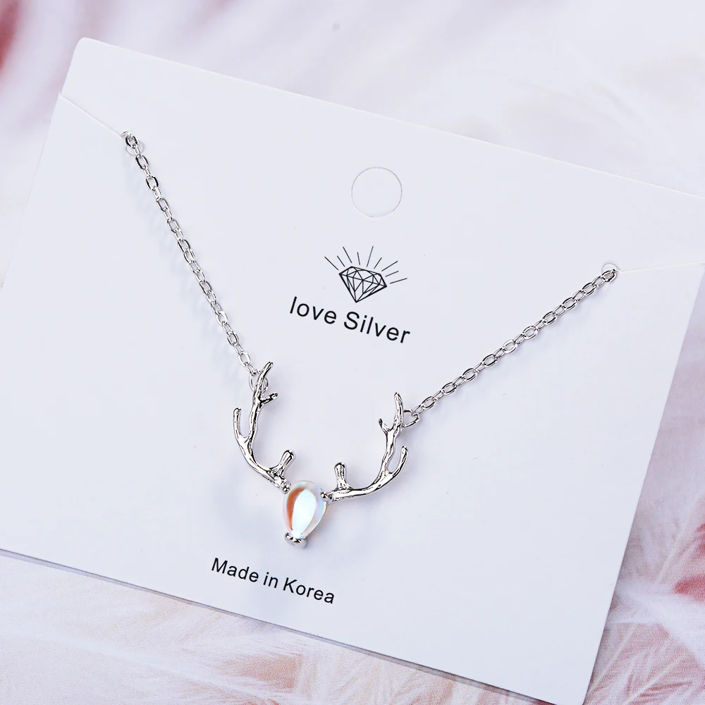 New Fashion Colorful Moonstone Cute Animal 925 Sterling Silver Jewelry Temperament Elk Deer Exquisite Crystal Bracelets Sb118 | Украшения и