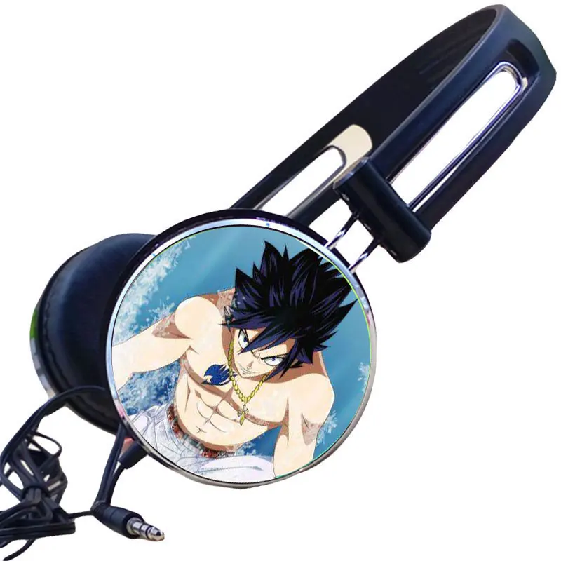 Оптовые продажи Настраиваемые аниме Сказочный хвост серый Fullbuster Natsu наушники
