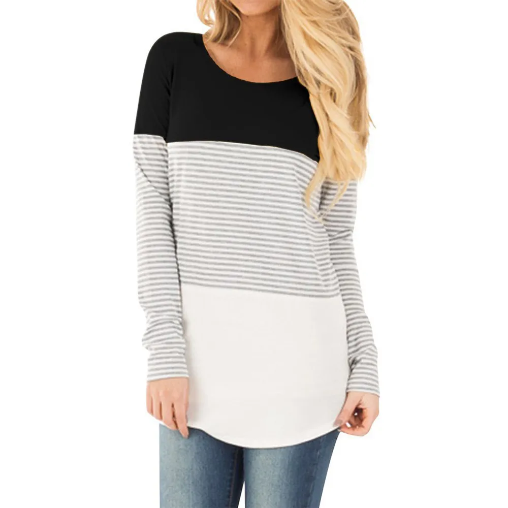 Pregnant Nursing Baby Mom clothes blouse ropa de mujer shirt maternity Maternity Long Sleeved Striped Clothe | Мать и ребенок