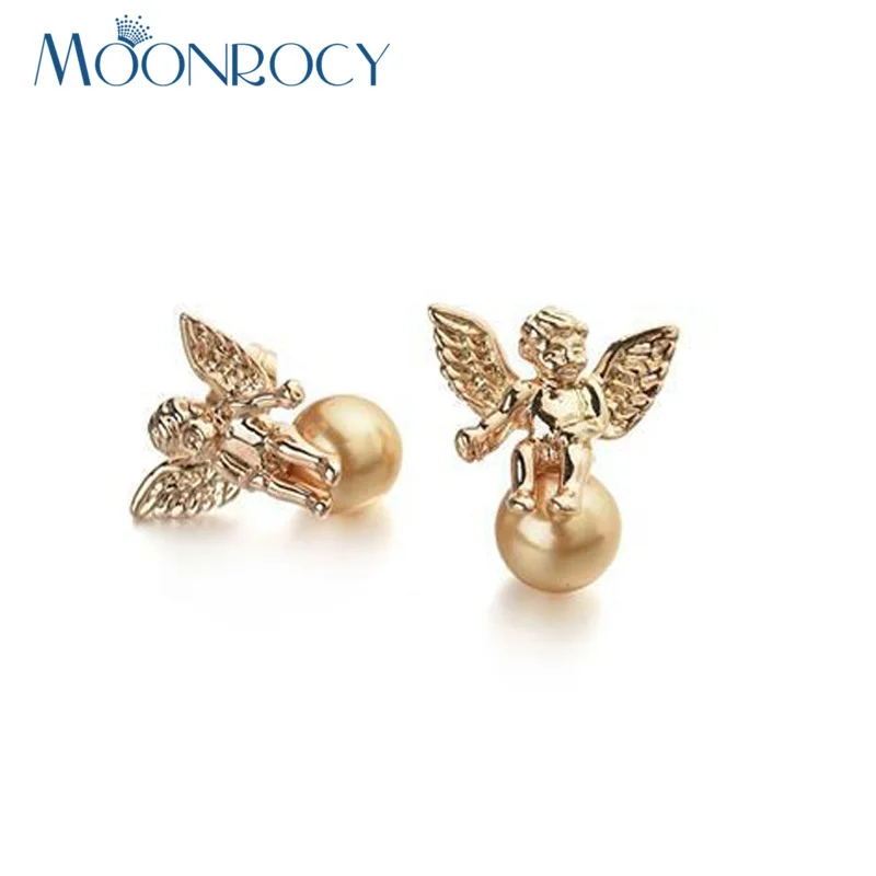 Серьги MOONROCY с имитацией жемчуга Прямая поставка модные серьги ювелирные изделия