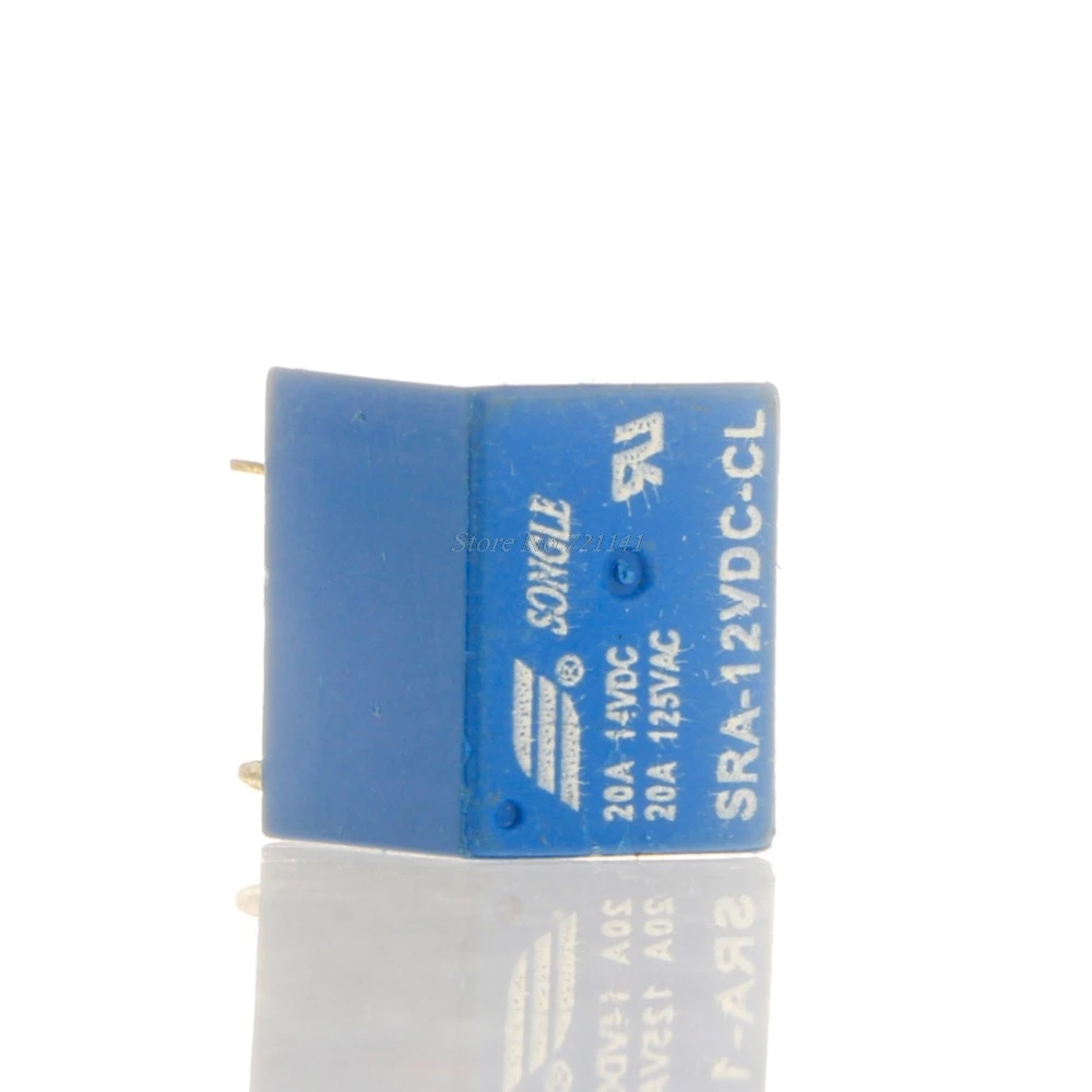 5 шт. прочный DC 12 В катушка 10A контактов реле питания PCB тип SPDT для SRA-12VDC-CL Прямая