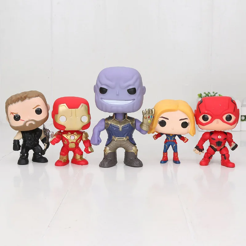 9 шт./компл. Marvel Мстители 4 игры аниме Капитан Америка танос Железный человек Человек-паук Халк Тор фигурка игрушки