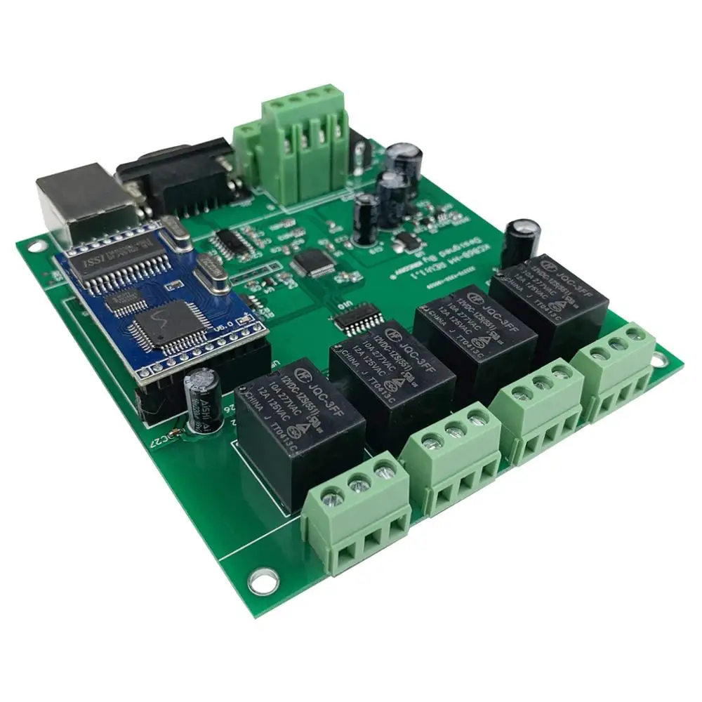 Ethernet модуль управления реле Lan Wan сетевая паутина сервер RJ45 RS232 порт 4 канала TCP IP