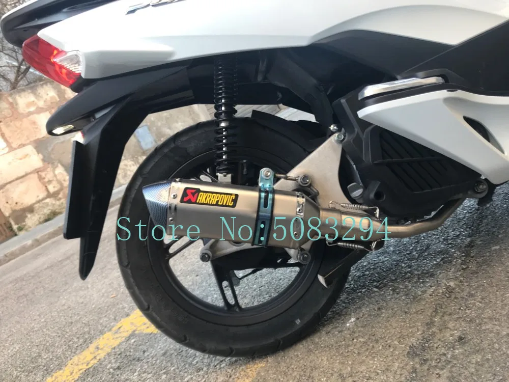 Лучшая выхлопная система мотоцикла с соединительной трубой для PCX 125 PCX 150 2012- выхлопная труба глушителя для мотоцикла