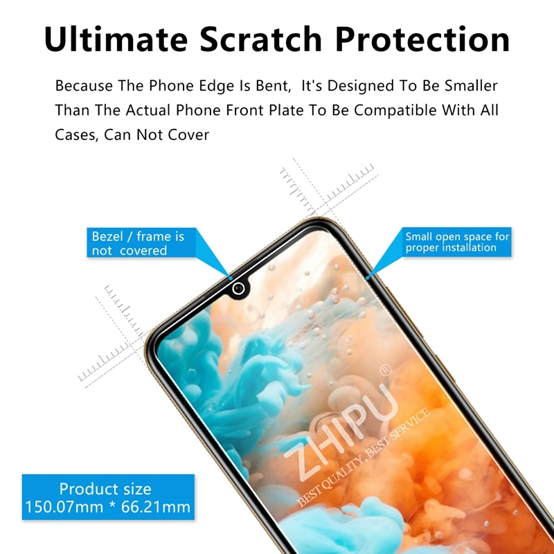 2 шт закаленное стекло для huawei Y6 2019 Защитное экрана 2.5D 9 H MRD-LX1 MRD-LX1F | Мобильные