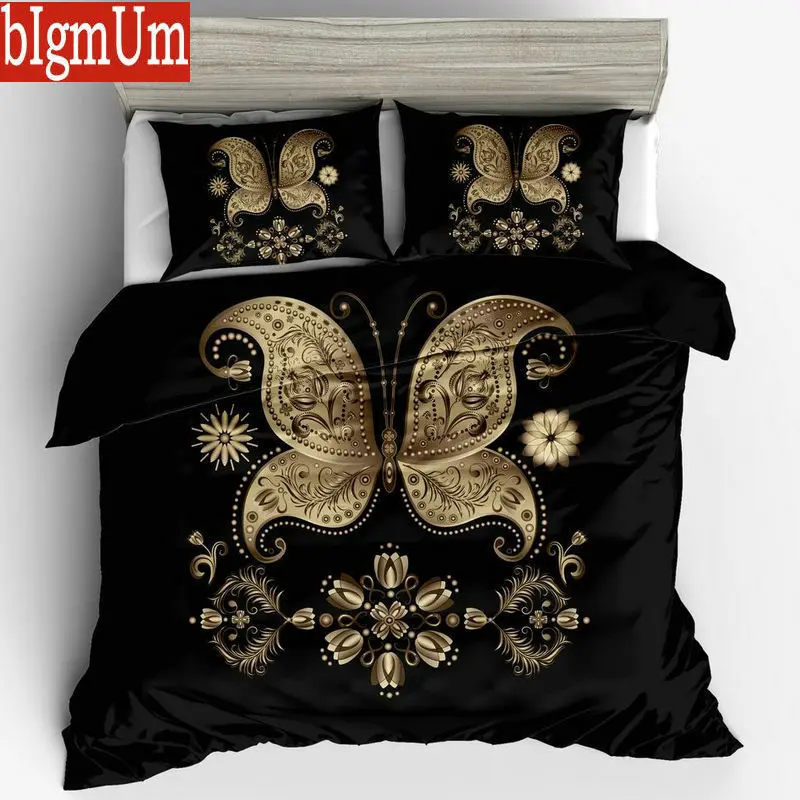 Набор постельных принадлежностей с принтом 3 шт. винтажный и традиционный