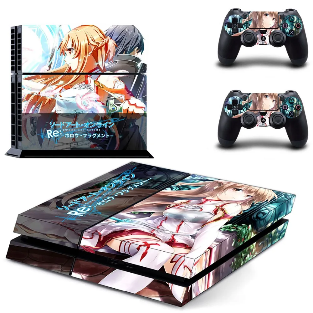 Sword Art Online PS4 наклейка на всю кожу лицевые панели для консоли и контроллера Sony