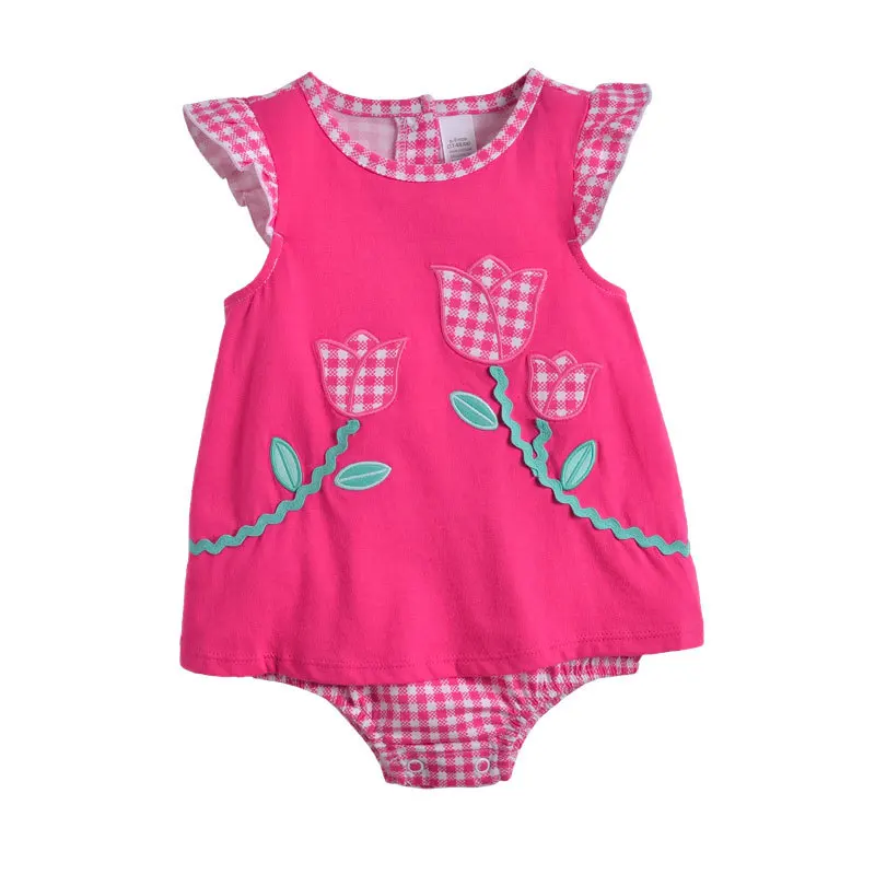 2018 платье для маленьких девочек летний стильный комбинезон с цветочным принтом