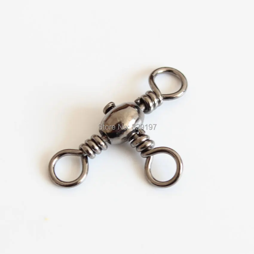 50 шт./лот Рыбалка поворотный 3-ходовой баррель кросс-линия рыболовные