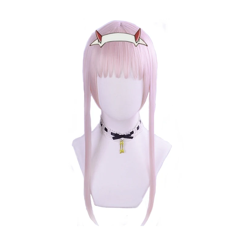 DARLING в FRANXX код 2 Косплэй парик хвост ноль два купальники длинные прямые розовый