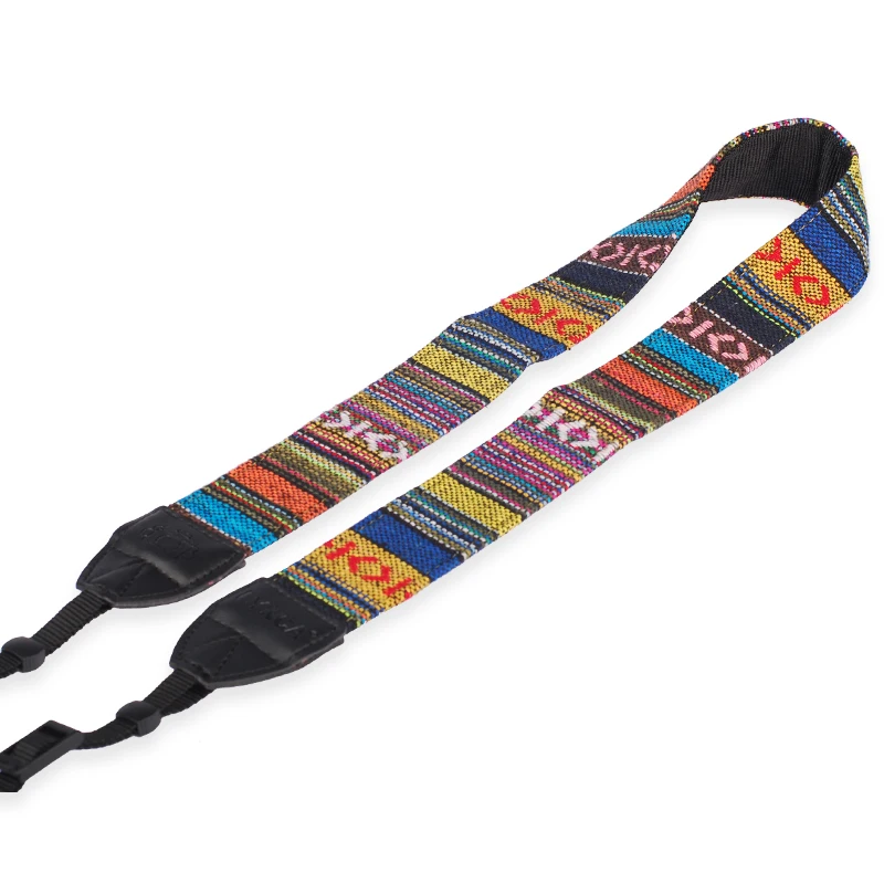 Ethnic Wind Style Camera Colorful Strap Cotton Yard Pattern Neck DSLR Shoulder Hand for Canon Nikon Sony Cameras | Электроника