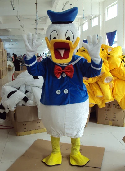 Donald Duck Маскарадные костюмы на заказ, бальные костюмы Дональда Дака и Дейзи, Маскарадные костюмы, Мультяшные куклы, одежда с имитацией, косплей - Цвет: Donald Duck
