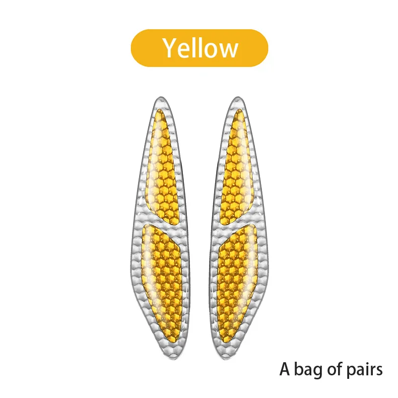 Yellow 2pcs Светоотражающая лента для автомобиля, дверная наклейка, рефлекторПредупреждение, уведомление, внешние аксессуары, авто Aufkleber Band Cinta Reflectante De Coche - Цвет: Yellow 2pcs