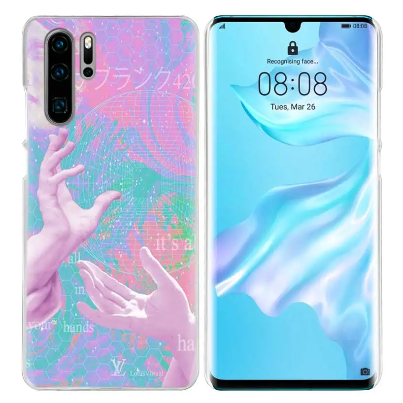 Эстетика vaporwave художественный чехол для huawei P20 P Smart Z Plus P30 P10 P9 P8 mate 10 20 lite Pro жесткий чехол для телефона из поликарбоната