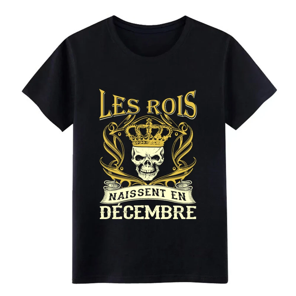Мужская хлопковая футболка с круглым вырезом les rois naissent en decembre новая стильная на