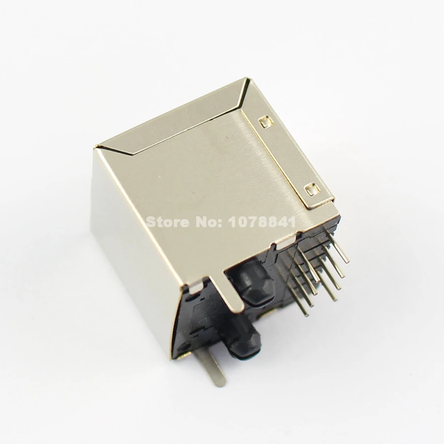 10 шт. RJ45 Металл 8 контактный разъем PCB правый угол гнездо платы 8P8C|connector rj45|connector