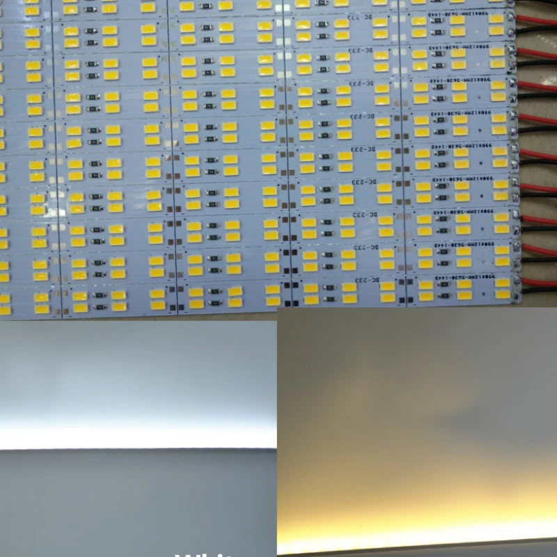 10 шт. * 50 см Заводская оптовая продажа DC 24 В Однорядная 36 светодиодов S или двухрядная 72 SMD 5630 Светодиодная жесткая жестсветодиодный светодиодная полоса светильник супер яркий