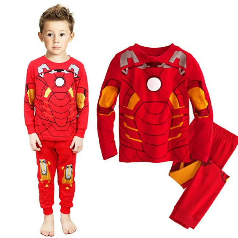 

Boy Pajamas Cartoon Printed Kids Pajamas Sets 100% Cotton Long Sleeve Tops+ Pants Children's Nightwear Sleepwear 1-8Y CC099