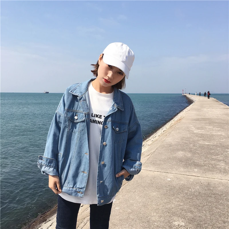 2017 Для женщин одноцветное Пальто для будущих мам осень весна джинсовая куртка