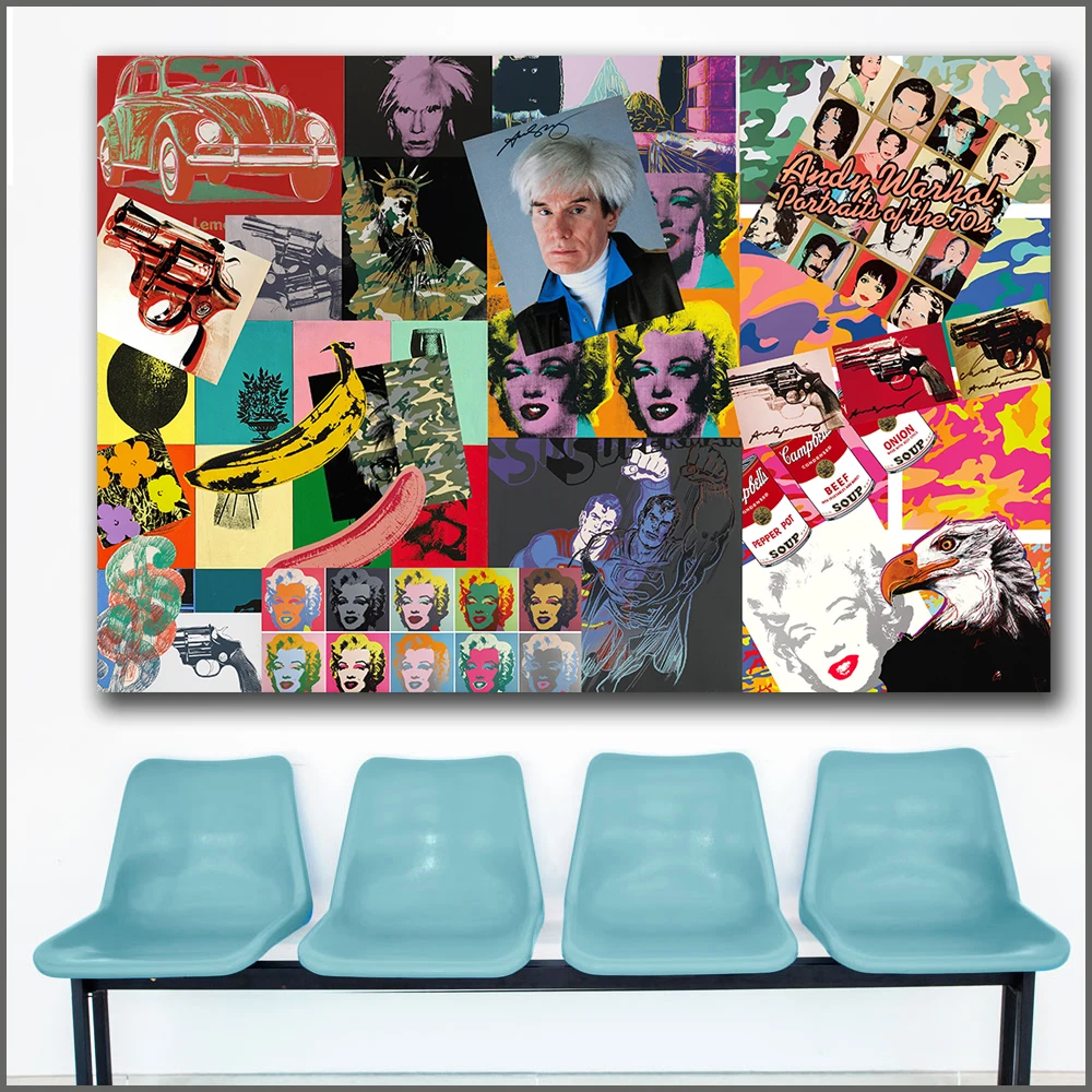 Большая печать andy warhol портфолио произведений искусства на стену картина