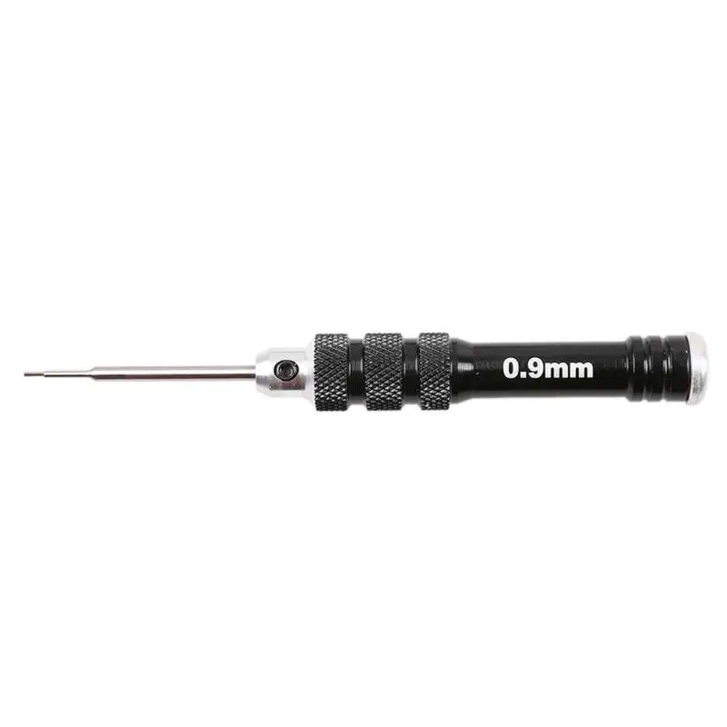 0.9mm Из быстрорежущей стали с черной ручкой болты с шестигранной отвертки набор инструментов 0,9/1,27/1,3/1,5 мм для RC беспилотный летательный аппарат с трёхмерными чертёжами металлические инструменты для ремонта - Цвет: 0.9mm