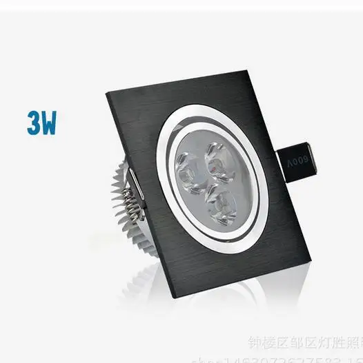3 Вт/5 Вт/7 Вт квадратный светодиодный светильник Epistar чип AC85-265V точечный