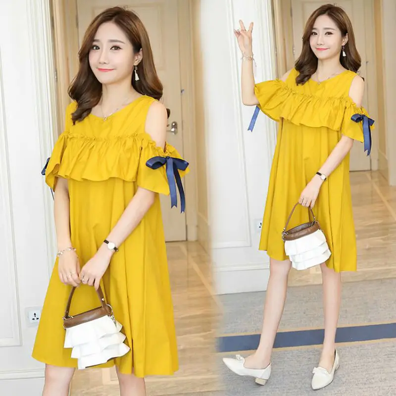 Платье для кормления свободные сезон: весна–лето Одежда беременных без бретелек