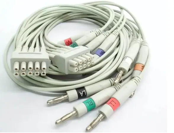 Для GE Marquette multilink leadwire 10 lead EKG leadпровода 38401816 900112 001 002 4 0 banana/Din 3 plug/clip/snap AHA IEC TPU| |