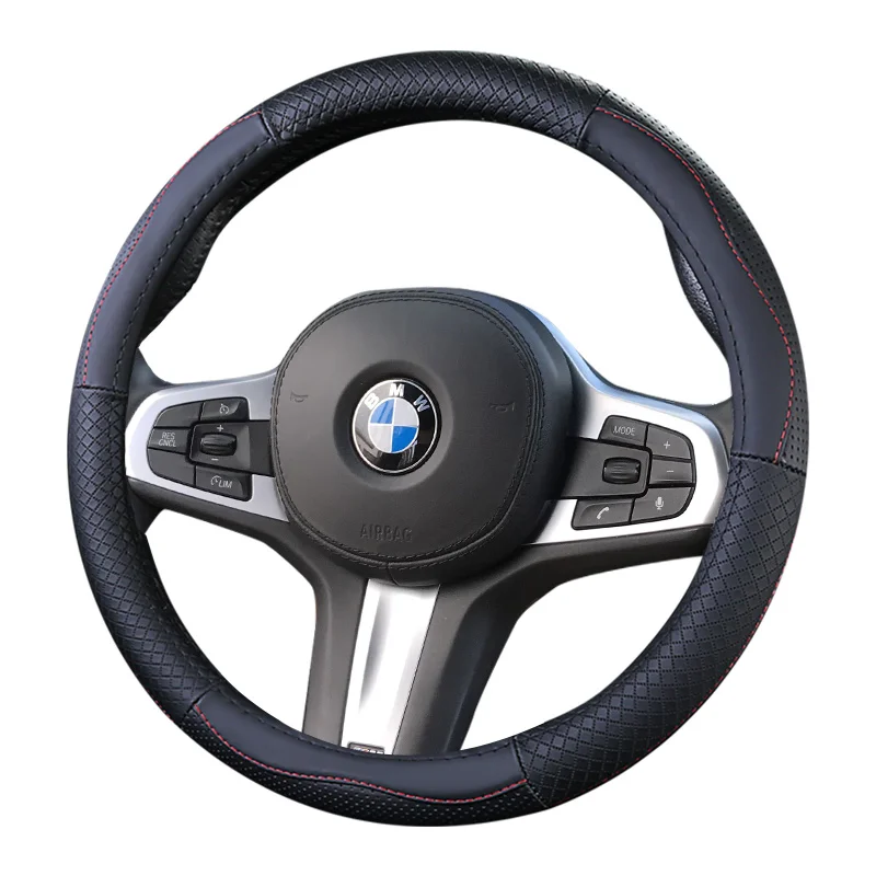 Верхние Кожаные чехлы на руль для BMW 1 2 3 4 5 6 7 Z Series E46 E90 E87 F20 F22 F45 F30 G20 E60 F10 G30 F01 G11