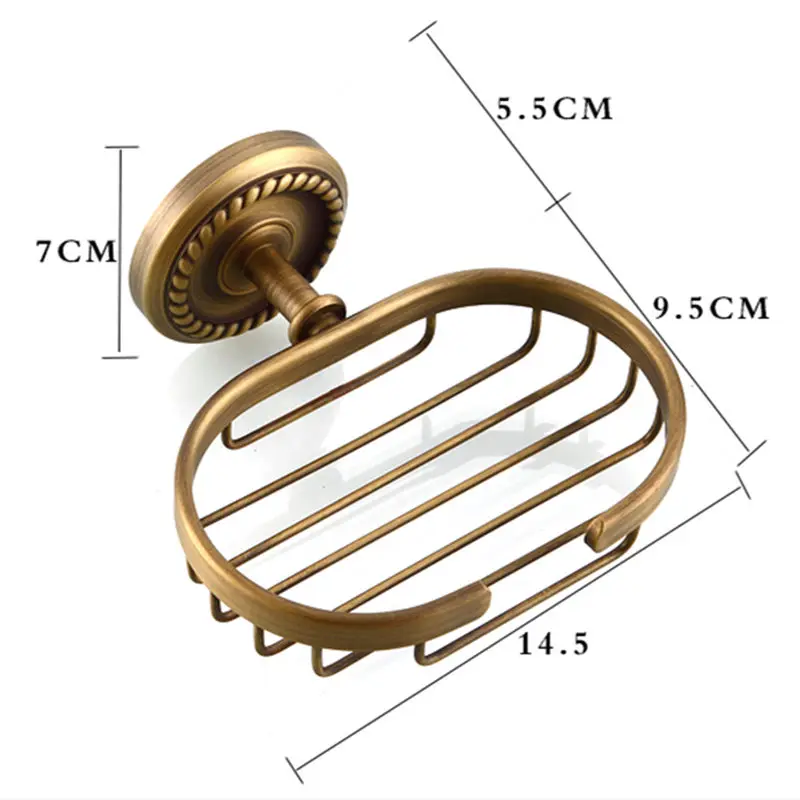 Мыльница твердой латунь Ванна Настенные Душ Винтаж античная мыло полка для