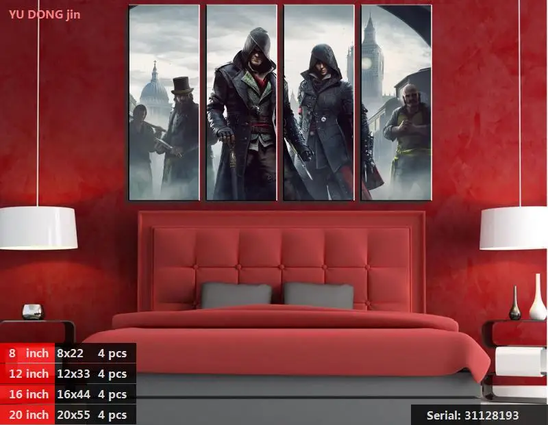 Мультфильм Современная картина маслом рисунок искусство спрей без рамы холст