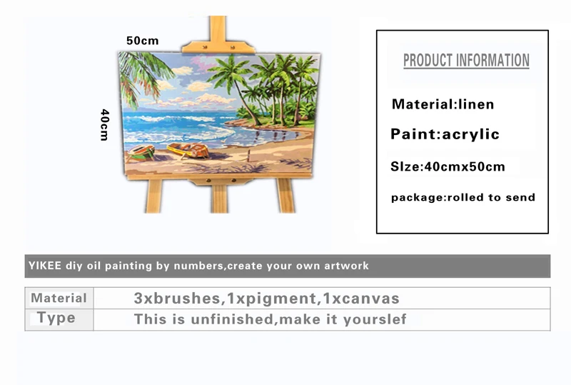 Diy Цифровая масляная краска по номерам, картина по номерам monet, картина маслом по номерам морской пейзаж