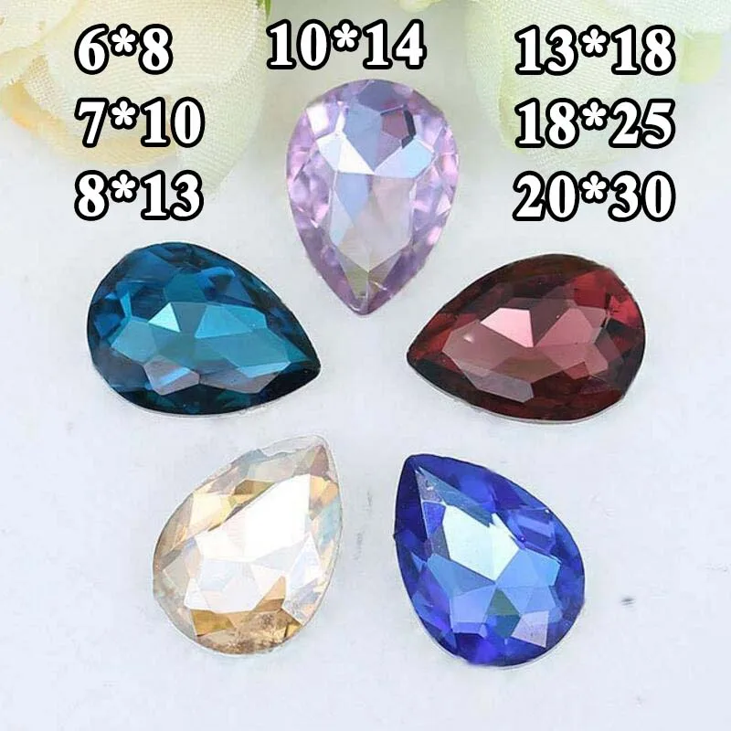 6*8 10*14 клей на хрустальном стекле стразы s белый черный серый красный Yello синий