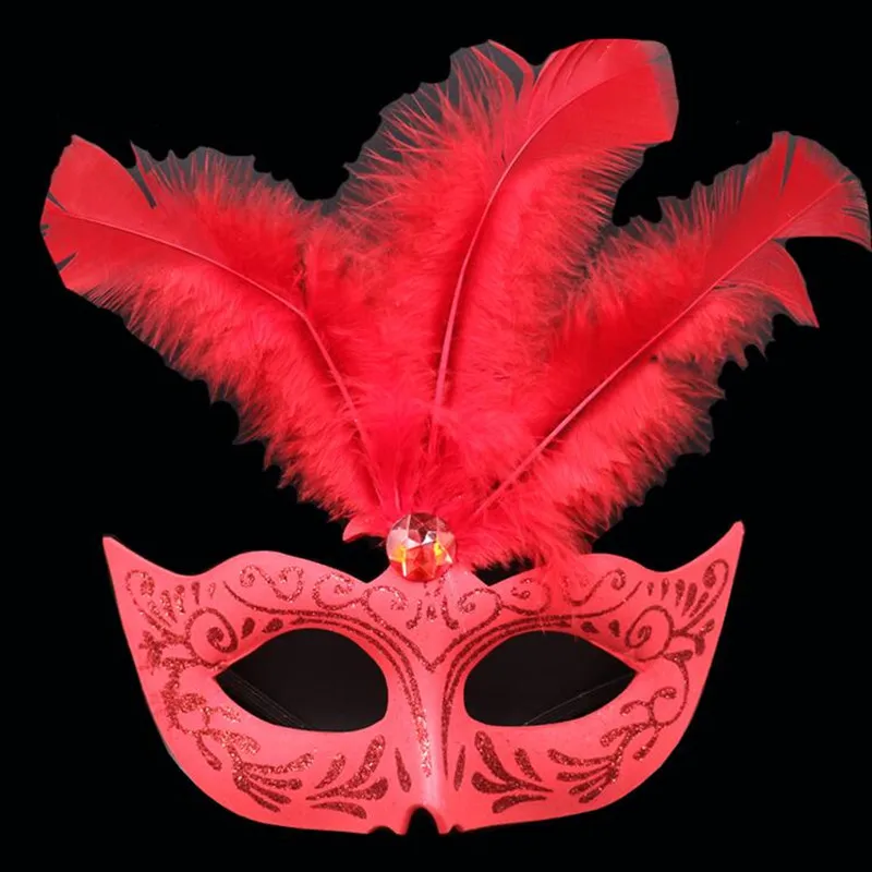 EVA Feather Mask Women Girls Venice Princess Masquerade Ball Masks Carnival Party Dress Decoration Halloween Christmas|Аксессуары для