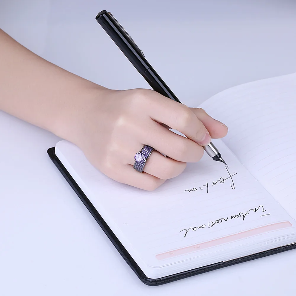 Женское кольцо с черным фианитом в стиле ретро|cubic zirconia ring|women ringszirconia ring |