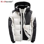 Зимняя мужская пуховая куртка высокого качества, Повседневная утепленная куртка на белом утином пуху, Мужская стеганая теплая куртка с капюшоном 2020 BOoDinerinle