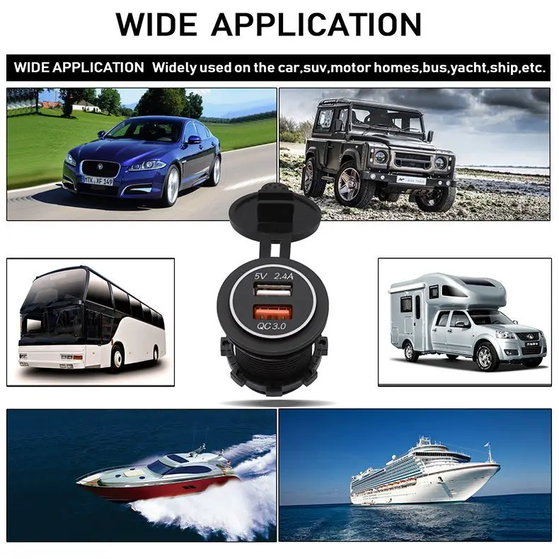 Новое Супербыстрое зарядное устройство для мотоциклов и домов на колесах QC 3 0