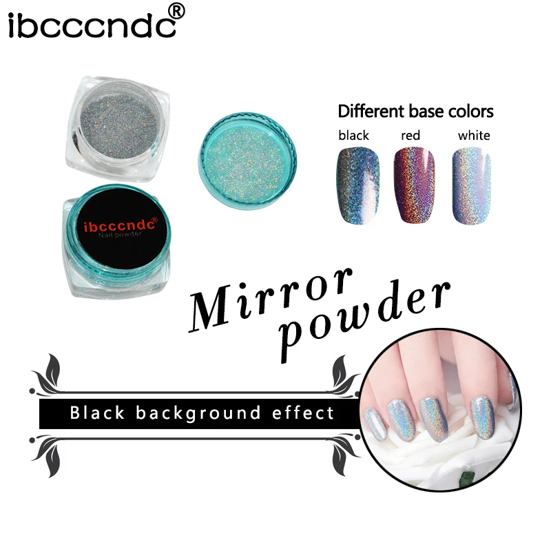 Голографическое зеркальное покрытие для ногтей 3 шт. блестящий порошок