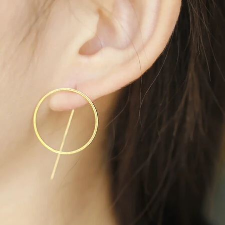 

Timlee E066 New Punk Style Cool Metal Round Studs Earrings Wholesale