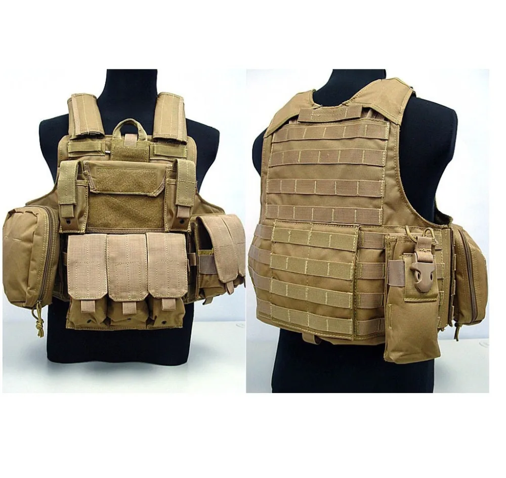 Высокое качество 1000D Molle Combat Strike Plate Carrier CIRAS Vest Coyote Brown|coyote ciras|coyote browncoyote brown vest |