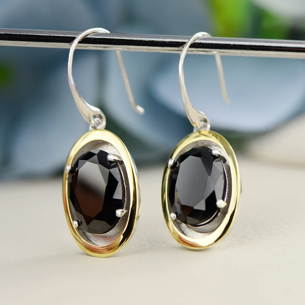 

2018 Special Offer Real Brinco S925 Plated Agate Pendant Earrings Fashion Female Temperament Contracted Joker Adorn Article