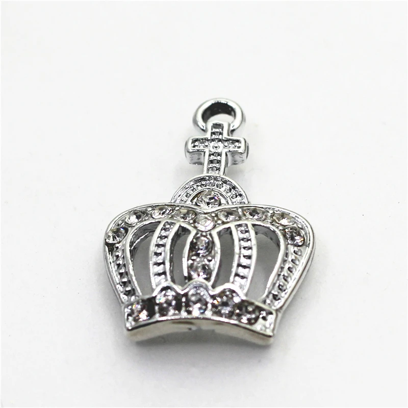 Горячая продажа 10 шт Хрустальная корона Подвески Омар застежка Diy ювелирные