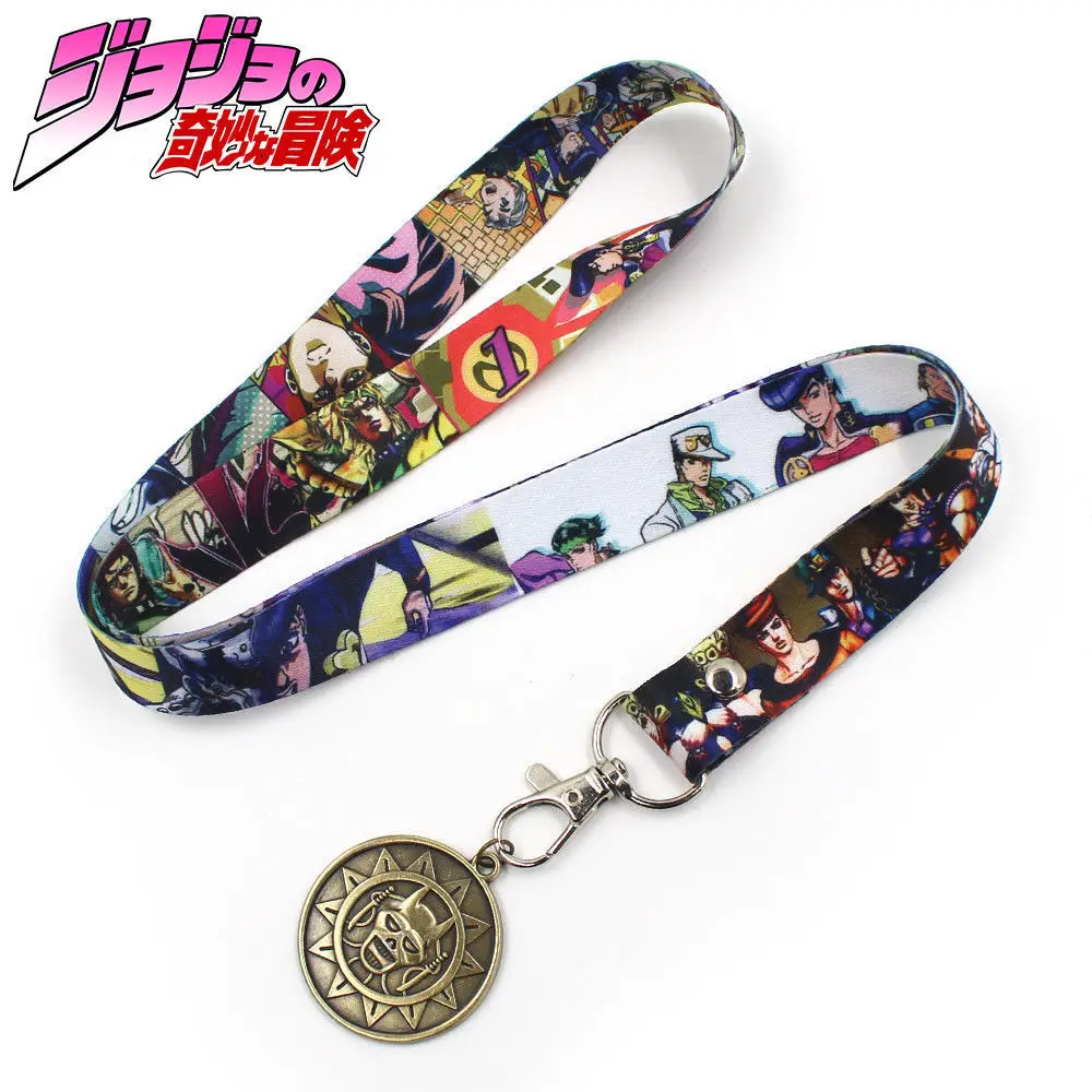 OHCOMICS Горячая Аниме JoJo bizare Adventure Kujo Jotaro телефон Веревка Брелок для ключей шнуры Lariat
