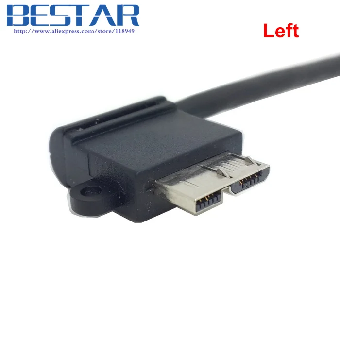 Левый и правый угловой 90 градусов USB3.0 USB 3 0 A папа к Micro B черный кабель|usb 3.0|degree angleusb