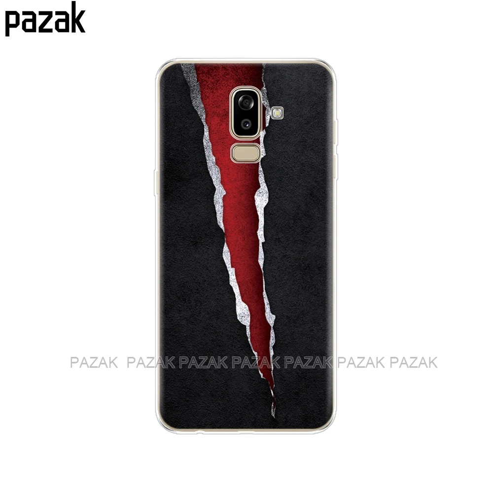 52272 Чехол для samsung Galaxy J8 чехол силиконовый чехол для samsung Galaxy J8 J810 чехол с черным принтом - Цвет: 52272