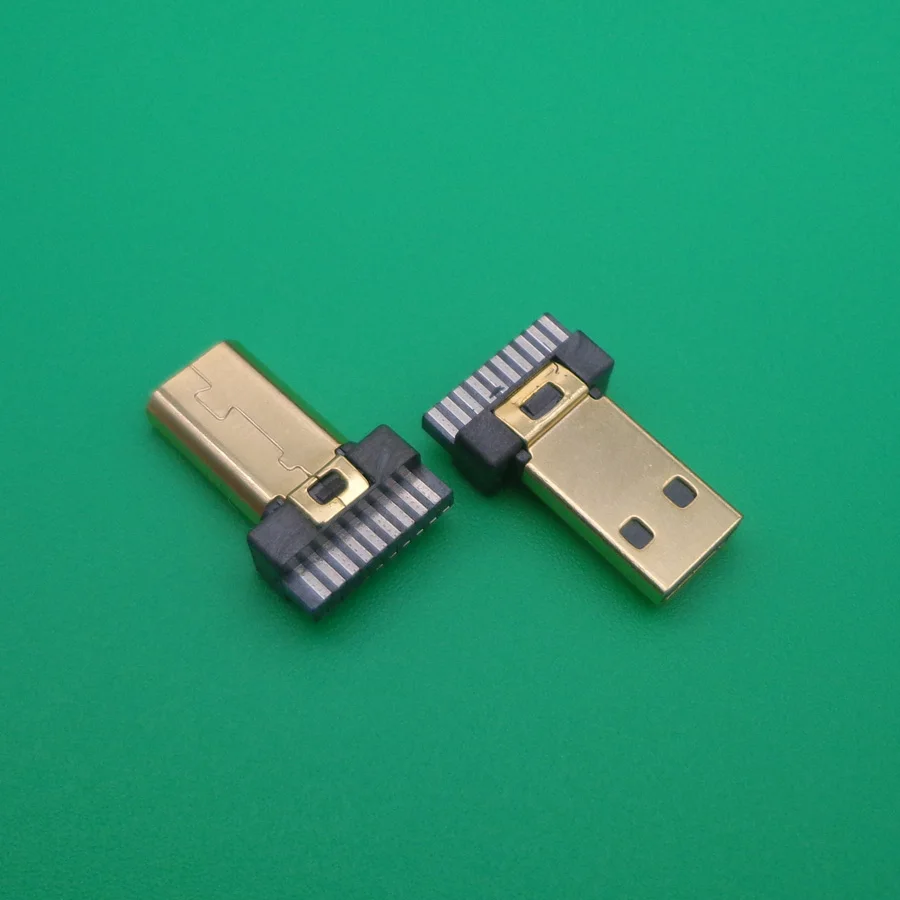 10 шт./лот Позолоченные Micro HDMI Совместимость с разъемом папа Джек D Тип припоя